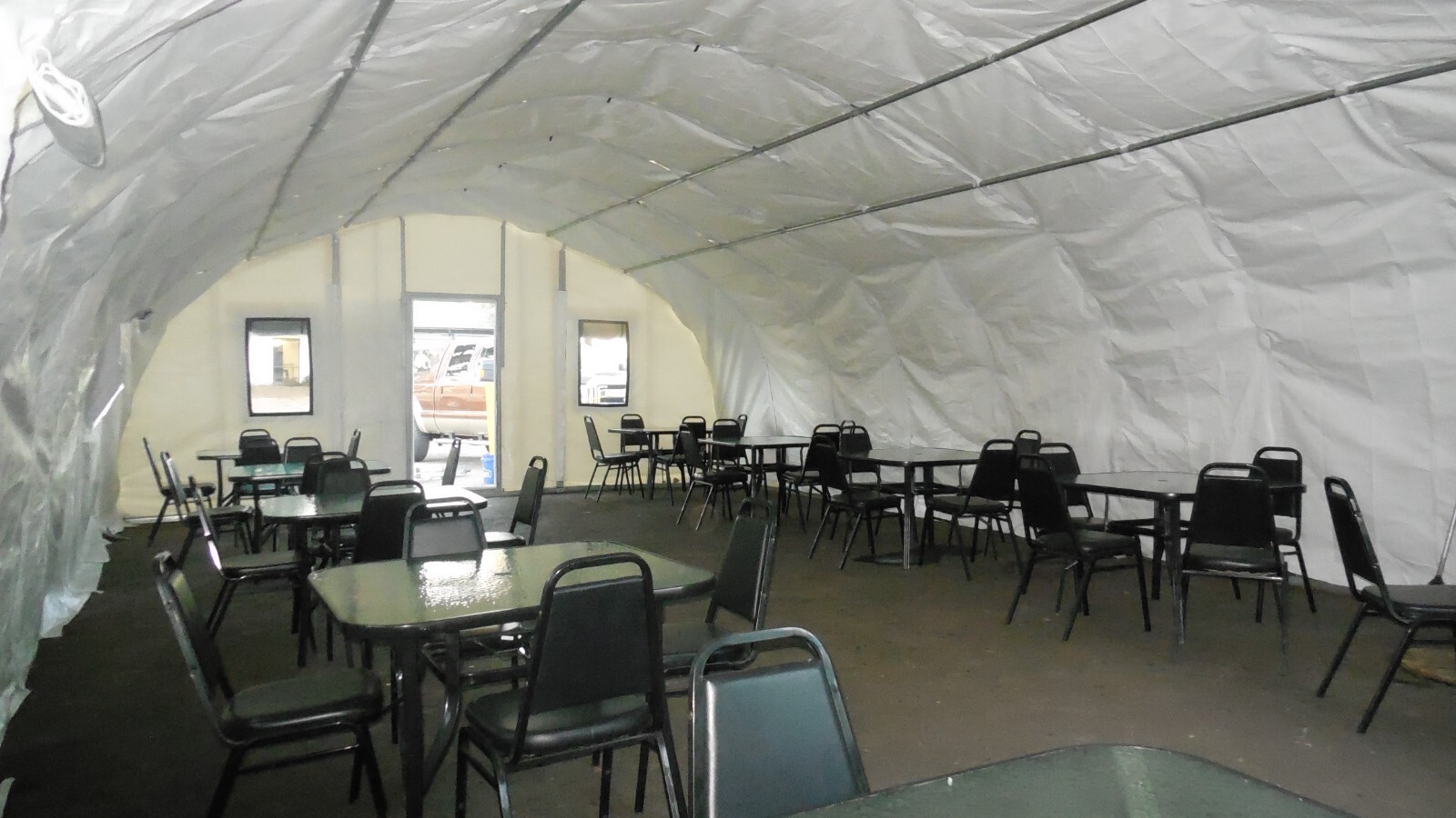 TENT All weather Steel Frame Fabric Quonset 22′ X 40′ X 10’5″ Insulated