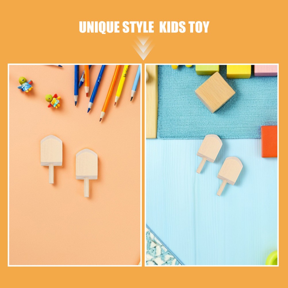 15 Pcs Unfinished Wood Pieces Craft Tops Blank Dreidels Toy Hanukkah Spinning