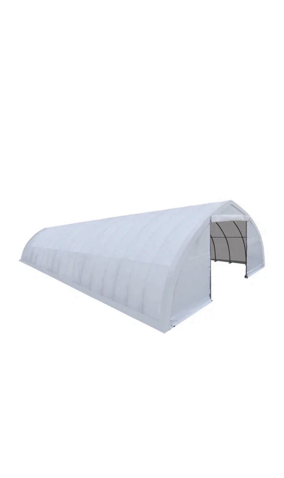 30x85x15 **5′ Arch Spacing** 11 oz PE Canvas Fabric Storage Shelter Building