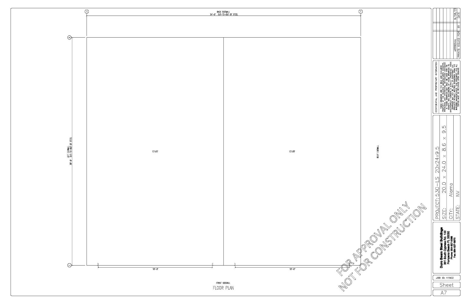 DURO Steel Garage 20’x24’x9′.5” Metal Prefab Storage Building Structures DiRECT