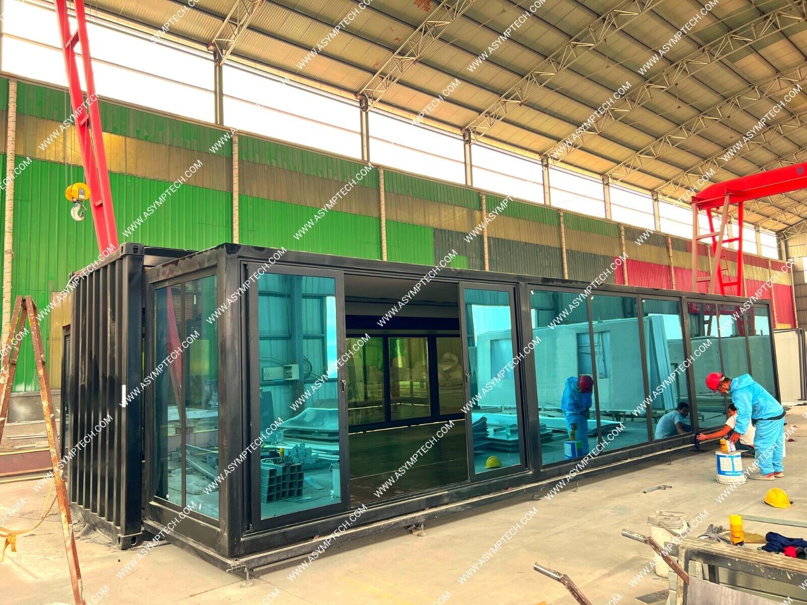 Prefabricated Dual Side Slideout 800 SQ. FT Container Building 40x20FT